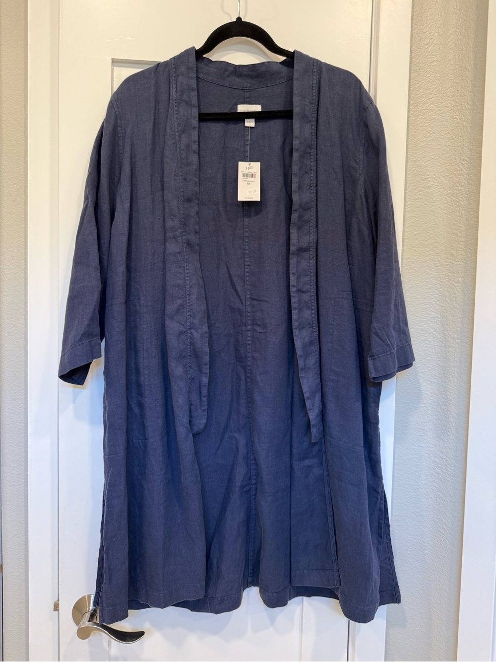 J. Jill Navy Blue Lightweight Open-Front Shirt Jacket